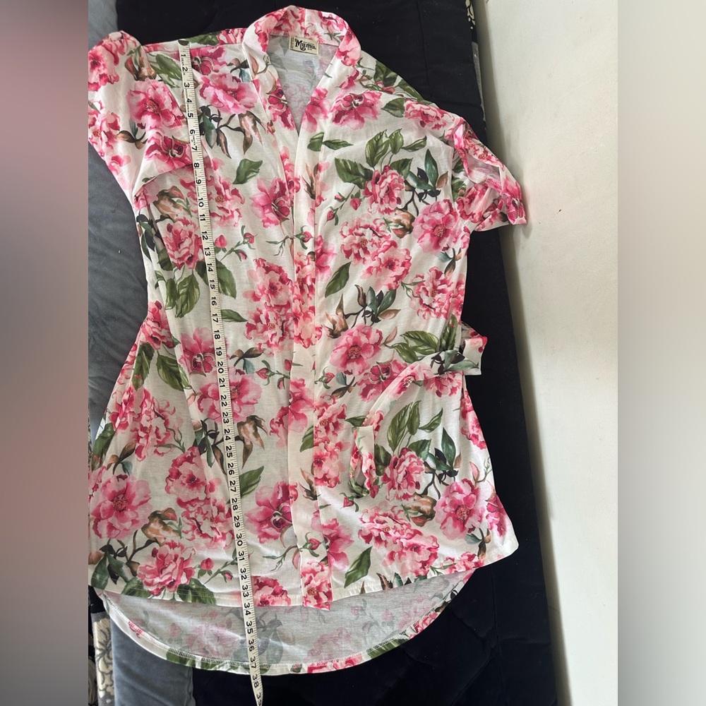 Show Me Your Mumu Brie Robe Garden of Blooms lightweight feminine robe size 0/S - Picture 8 of 10